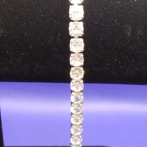 7" Silver Tone Tennis Style Bracelet